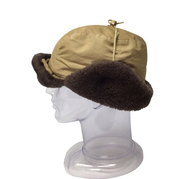 Vintage Eddie Bauer Goose Down Trapper Hat Ear Flaps Hunting Insulated Size M? - Picture 4 of 10